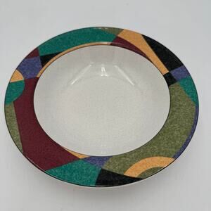 Set of 6 Vintage Rimmed Soup Bowls in Impulse by Studio Nova